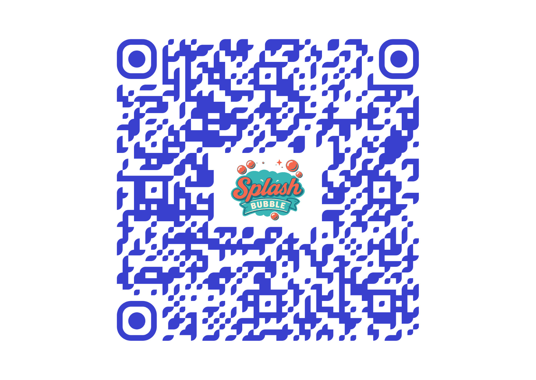 Código QR Splash Bubble